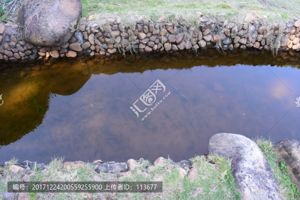 烏黑的小河邊有淤泥