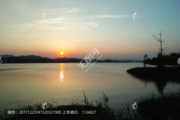 惠州東江黃昏夕陽