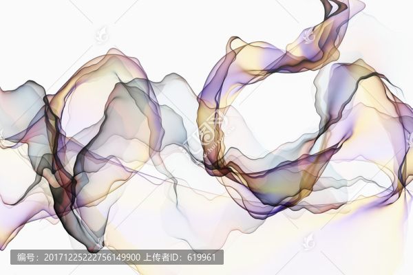 彩色水墨線條裝飾畫