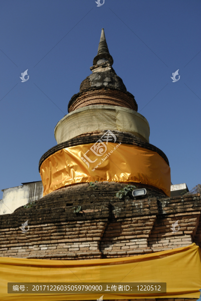 印有chedi,chiang,mai