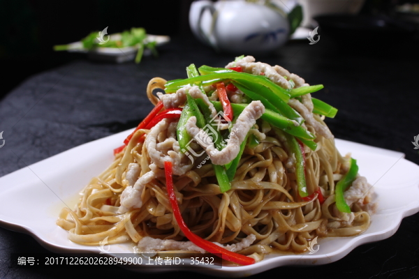蓋澆面,青椒肉絲面
