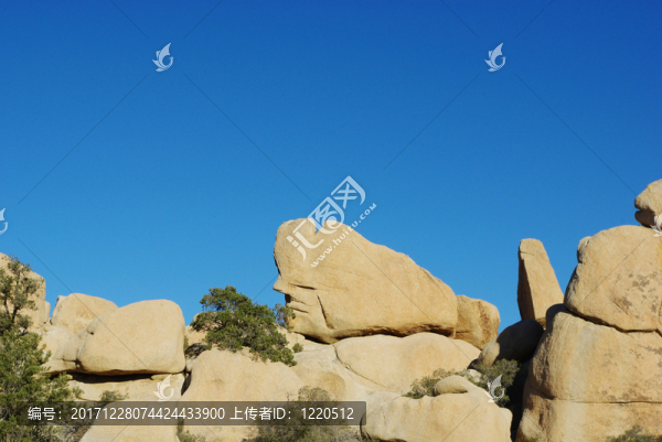 岩层，约书亚树国家公园，加利福尼亚州