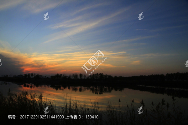 濕地晚霞