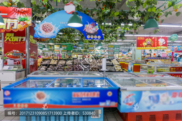 超市內(nèi)景冷藏區(qū)