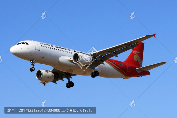 飛機,降落,民航,深圳航空