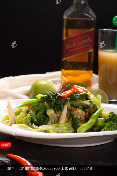 西藍(lán)花,炒菜,美食