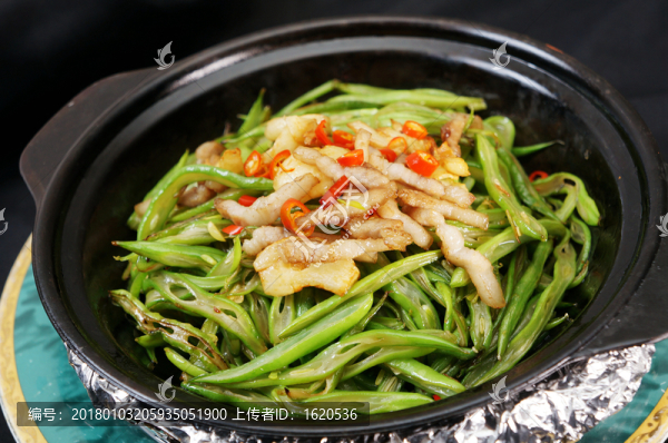 四季豆炒五花肉
