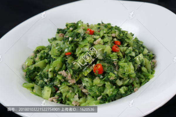 肉末青菜