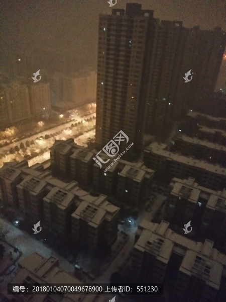 西安,雪景,北郊,泰和居