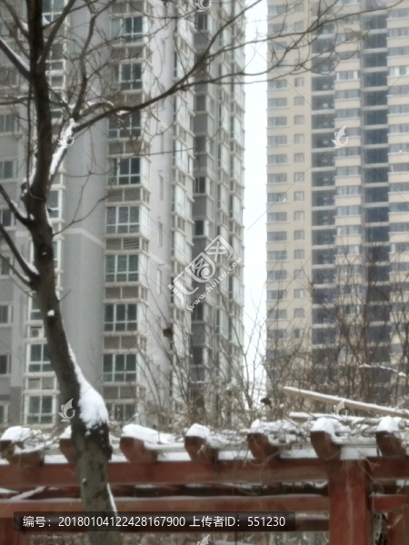 西安,北郊,北辰大道周邊,雪景