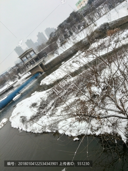 西安,北郊,北辰大道周邊,雪景