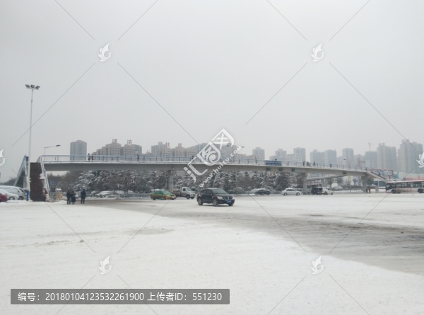 西安,北郊,北辰大道周邊,雪景