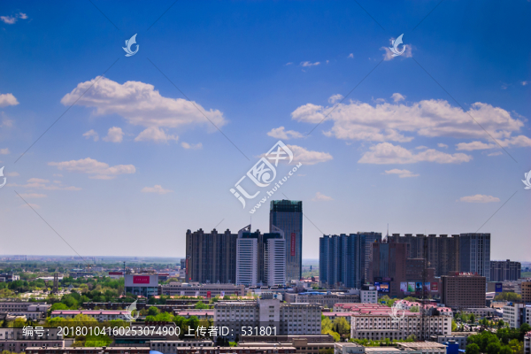 唐山市中心俯瞰圖