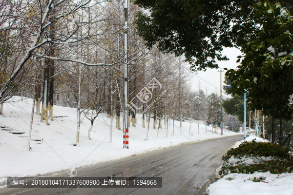 暖冬雪景