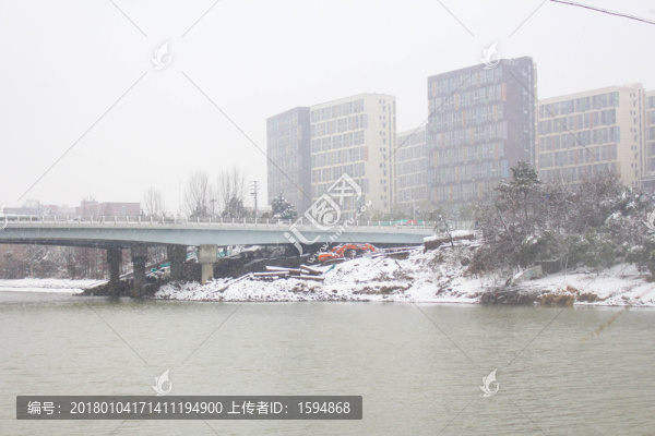 暖冬雪景