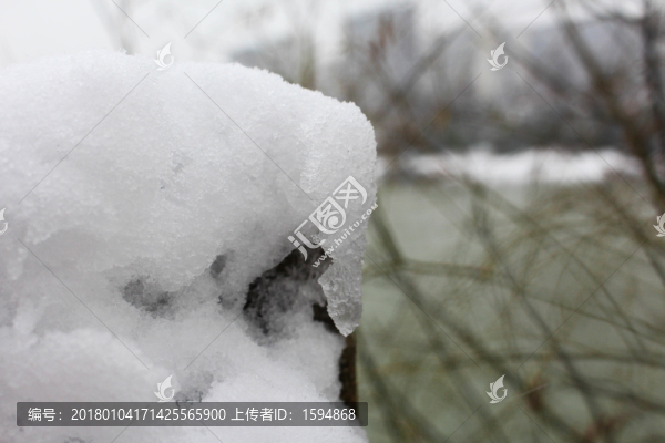 暖冬雪景