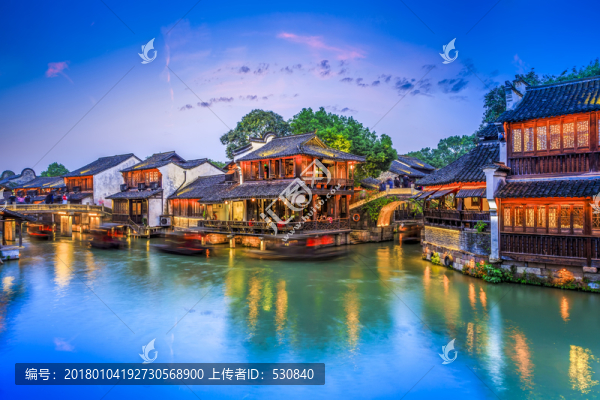 古鎮(zhèn)夜景水鄉(xiāng)烏鎮(zhèn)