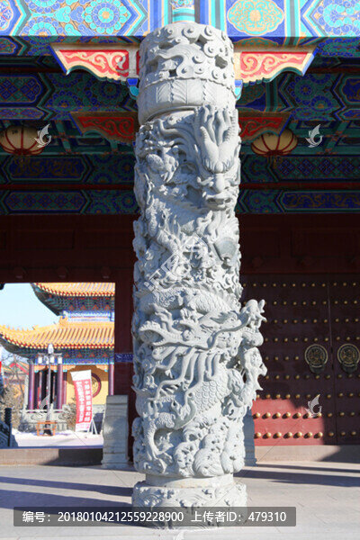 龍柱,雕塑,石刻,柱子,雕龍