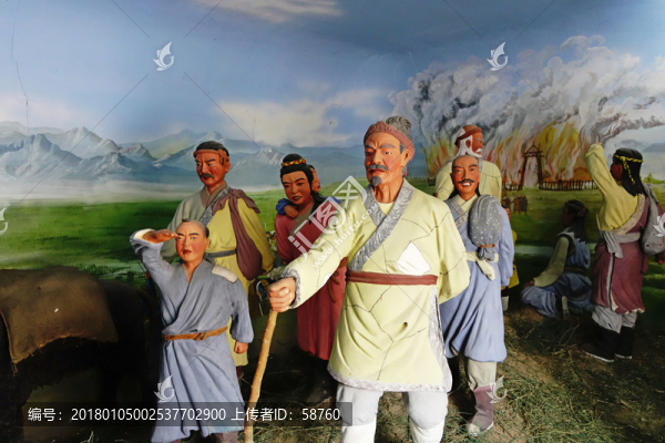 西夏歷史場(chǎng)景雕像,黨項(xiàng)遷徒