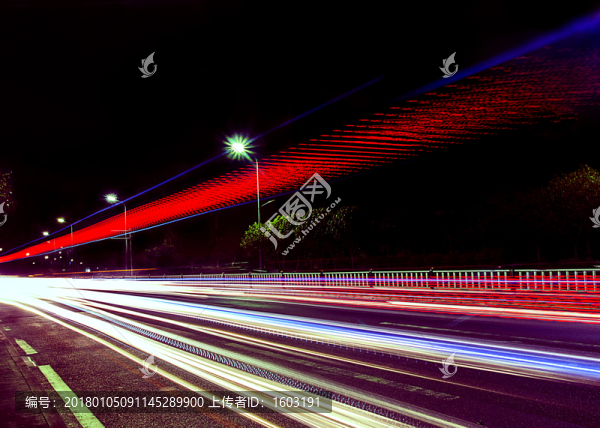 汽車燈光軌跡