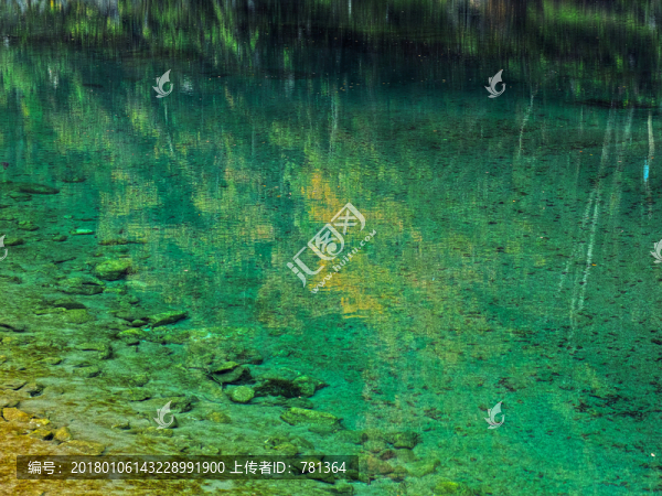 水潭,清澈湖底