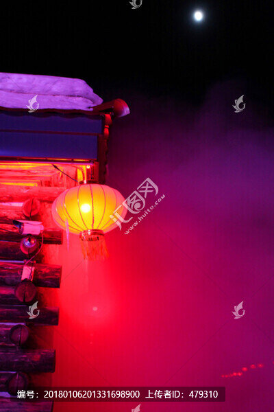 雪鄉(xiāng),夜景,燈光