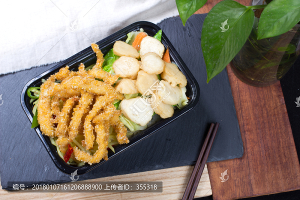 雞柳,墨魚丸,快餐,外賣