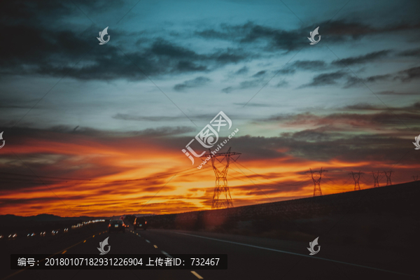 美國(guó)夕陽(yáng)攝影