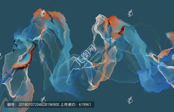 抽象線條水墨畫