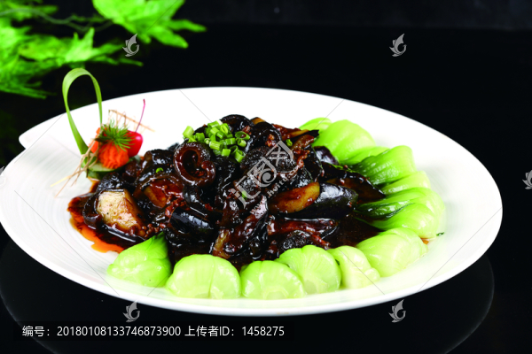 紫茄臊子燒海參