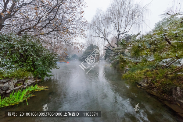 雪后的濟(jì)南趵突泉公園,（17）