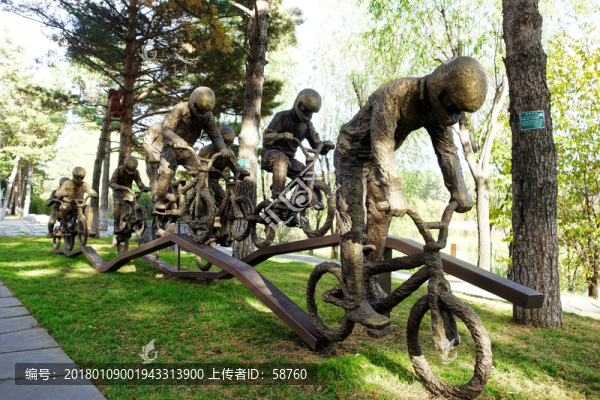 雕塑,自行車騎行
