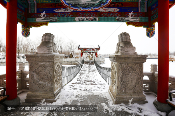 銀川景城公園雪景