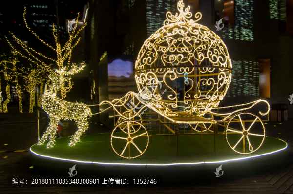 南瓜車裝飾燈