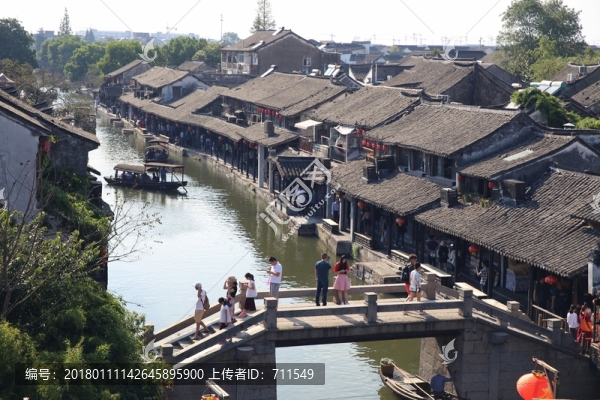 古鎮(zhèn)風(fēng)光,水鄉(xiāng)西塘,高清圖
