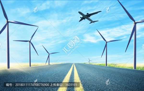 風力發(fā)電,公路,飛機