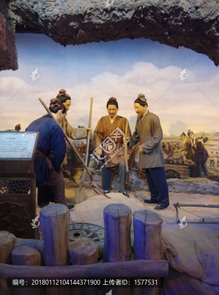 古代生活場景,打麥
