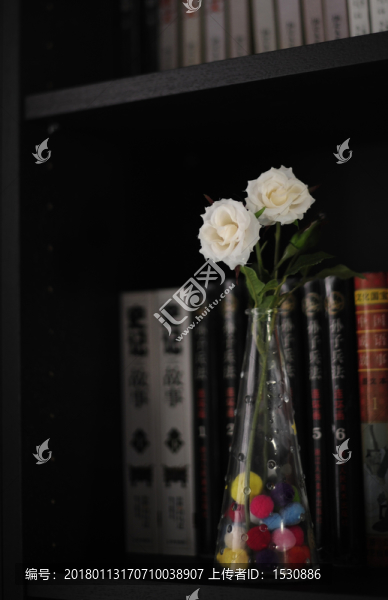 書柜,小花