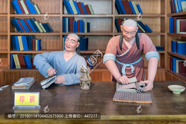 古代活字印刷術(shù)雕塑
