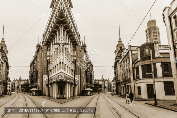 老上海舊上海街景建筑懷舊復(fù)古