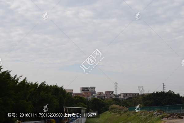 自然工廠綠化天空魚鱗云