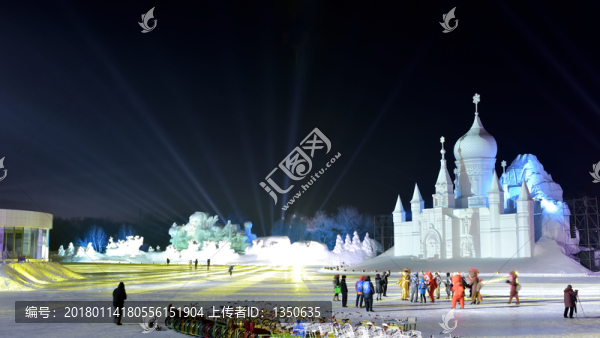 雪雕夜景