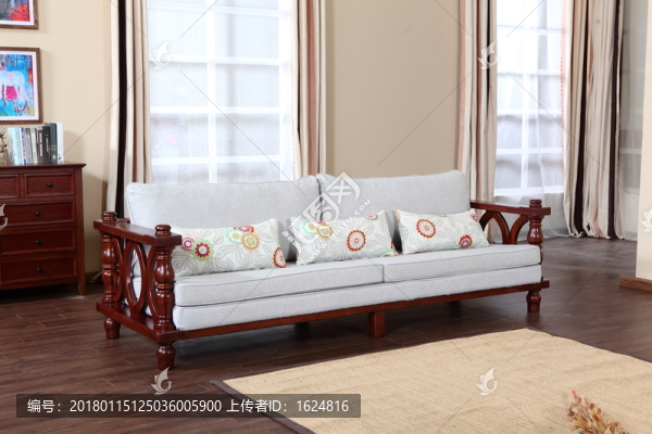 美式沙發(fā),實(shí)木沙發(fā)