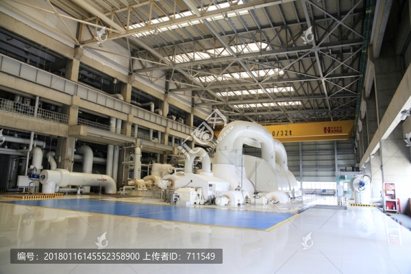 發(fā)電廠汽機房,汽輪機組