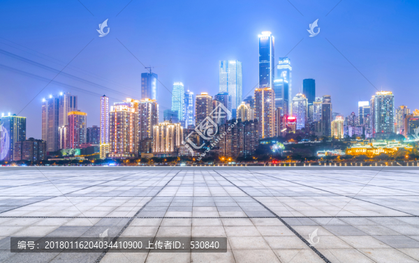 城市廣場夜景建筑景觀