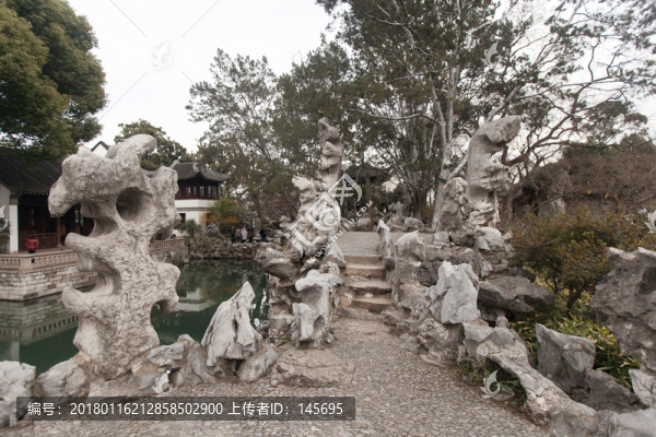 園林假山,走道