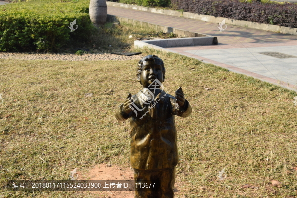 孩子銅雕