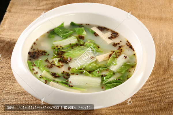 麻油小白菜燉豆腐