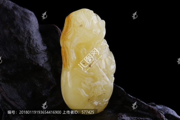 緬甸琥珀雕件