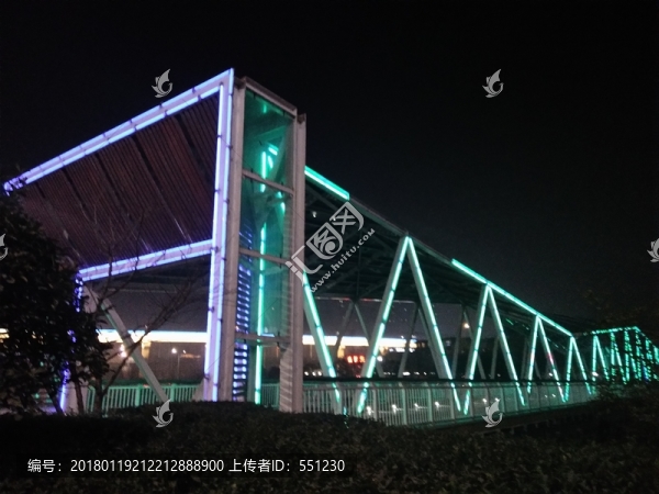 西安,浐灞生態(tài)區(qū),夜景,歷史名